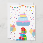 Carte d'invitation anniversaire (Dos)