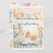 Carte d'invitation anniversaire (Devant / Derrière)