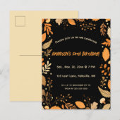 Carte d'invitation anniversaire automnal modifiabl (Devant / Derrière)