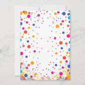 Carte d'invitation anniversaire avec confettis col (Dos)