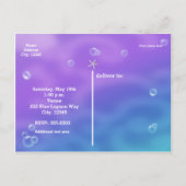 Carte d'invitation anniversaire Magique sous la me (Dos)