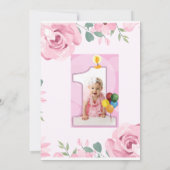 carte d'invitation anniversaire pour 1er anniversa (Dos)