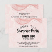 Carte d'invitation Anniversaire surprise pour adul (Devant / Derrière)