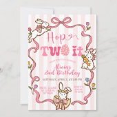 Carte d'invitation anniversaire Whimsical Stripes (Devant)