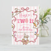 Carte d'invitation anniversaire Whimsical Stripes (Debout devant)