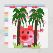 carte d'invitation annuelle du festival du porc (Devant / Derrière)