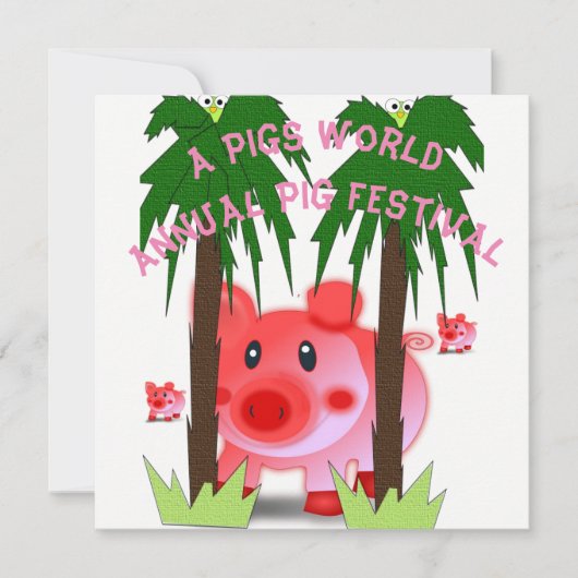carte d'invitation annuelle du festival du porc (Devant)