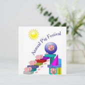 carte d'invitation annuelle du festival du porc (Debout devant)