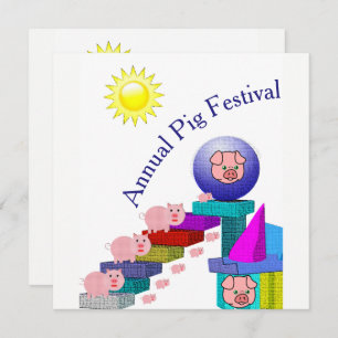 carte d'invitation annuelle du festival du porc