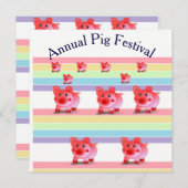 carte d'invitation annuelle du festival du porc (Devant / Derrière)