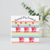 carte d'invitation annuelle du festival du porc (Debout devant)