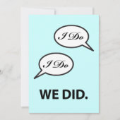 Carte d'invitation Après la fête de mariage, je le (Devant)