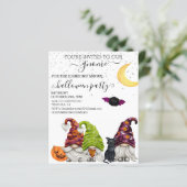 Carte d'invitation aquarelle pour fête d'Halloween (Debout devant)