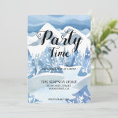 Carte d'invitation aquarelle Winter Wonderland (Debout devant)