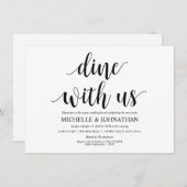 Carte d'invitation au brunch Rustique Dînez avec n (Devant / Derrière)