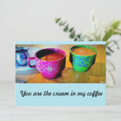 Carte d'invitation au café (Debout devant)