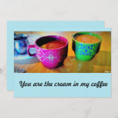 Carte d'invitation au café (Devant / Derrière)