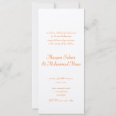 Carte d'invitation au damas fiançailles islamique (Dos)