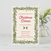 Carte d'invitation au dîner de Noël (Debout devant)