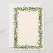 Carte d'invitation au dîner de Noël (Dos)