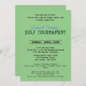 Carte d'invitation au golf du Tournoi de Charité a (Devant / Derrière)