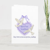 Carte d'invitation au mariage de pingouins - Vous  (Dos)