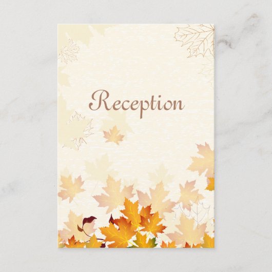 Carte d'invitation au mariage Feuilles d'automne d (Devant)