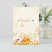 Carte d'invitation au mariage Feuilles d'automne d (Debout devant)