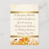 Carte d'invitation au mariage Feuilles d'automne d (Dos)