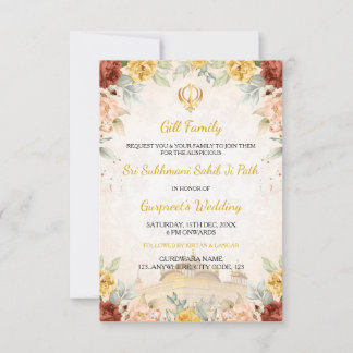 Carte d'invitation au Path Sukhmani Sahibji, Akhan