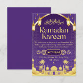 Carte d'invitation au Ramadan Iftar (Devant / Derrière)