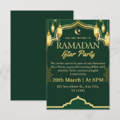 Carte d'invitation au Ramadan Iftar (Devant / Derrière)