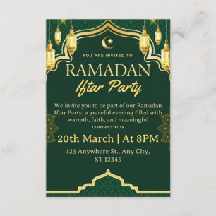 Carte d'invitation au Ramadan Iftar