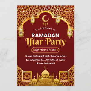 Carte d'invitation au Ramadan Iftar