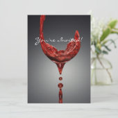 Carte d'invitation au vin (Debout devant)