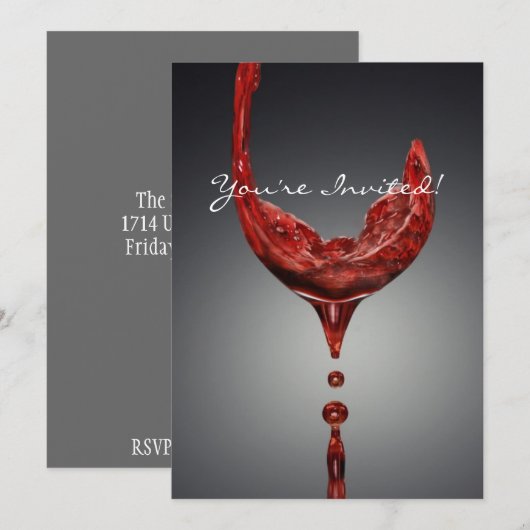 Carte d'invitation au vin (Devant / Derrière)