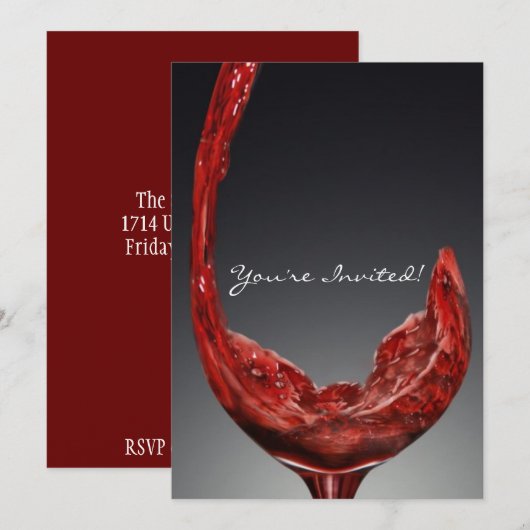 Carte d'invitation au vin (Devant / Derrière)