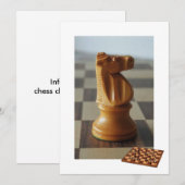 Carte d'invitation aux échecs (Devant / Derrière)