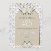 Carte d'invitation aux fiançailles (Devant / Derrière)