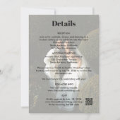 Carte d'invitation avec détails de mariage moderne (Devant)