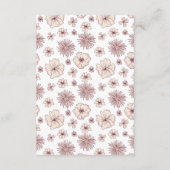 Carte d'invitation avec détails floraux Crème Mode (Dos)