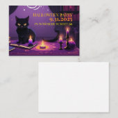 Carte d'invitation avec illustration de chat d'Hal (Devant / Derrière)