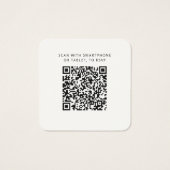 Carte d'invitation avec QR Code pour RSVP pour sit (Dos)