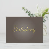 Carte d'invitation avec texte "Quoi ? Quand ? Où ? (Debout devant)