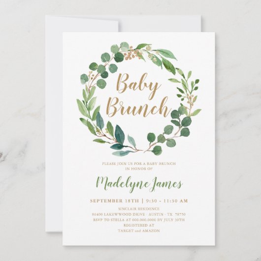 Carte d'invitation Baby Brunch (Devant)