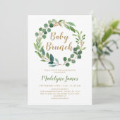 Carte d'invitation Baby Brunch (Debout devant)