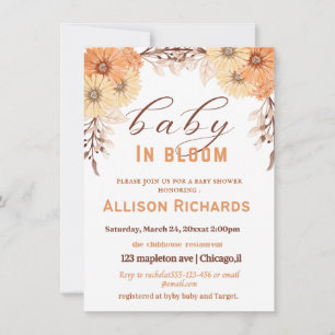 Carte d'invitation baby shower