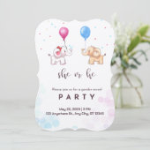 Carte d'invitation baby shower (Debout devant)