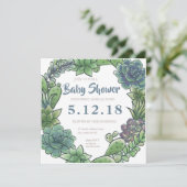 Carte d'invitation baby shower 2 (Debout devant)