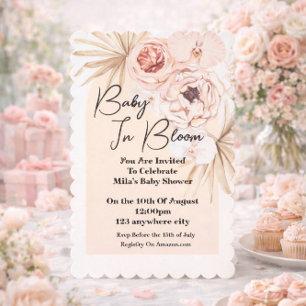 Carte d'invitation Baby shower Baby In Bloom